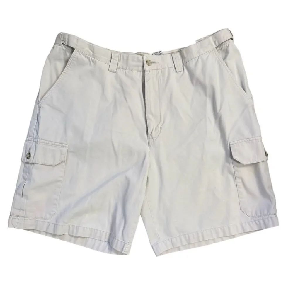 Geoffrey Beene Men’s Khaki Cargo Shorts Size 38 Spring Summer Dad